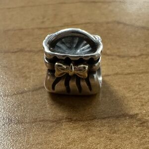 Pandora Charm Two Tone 14K Gold and Silver